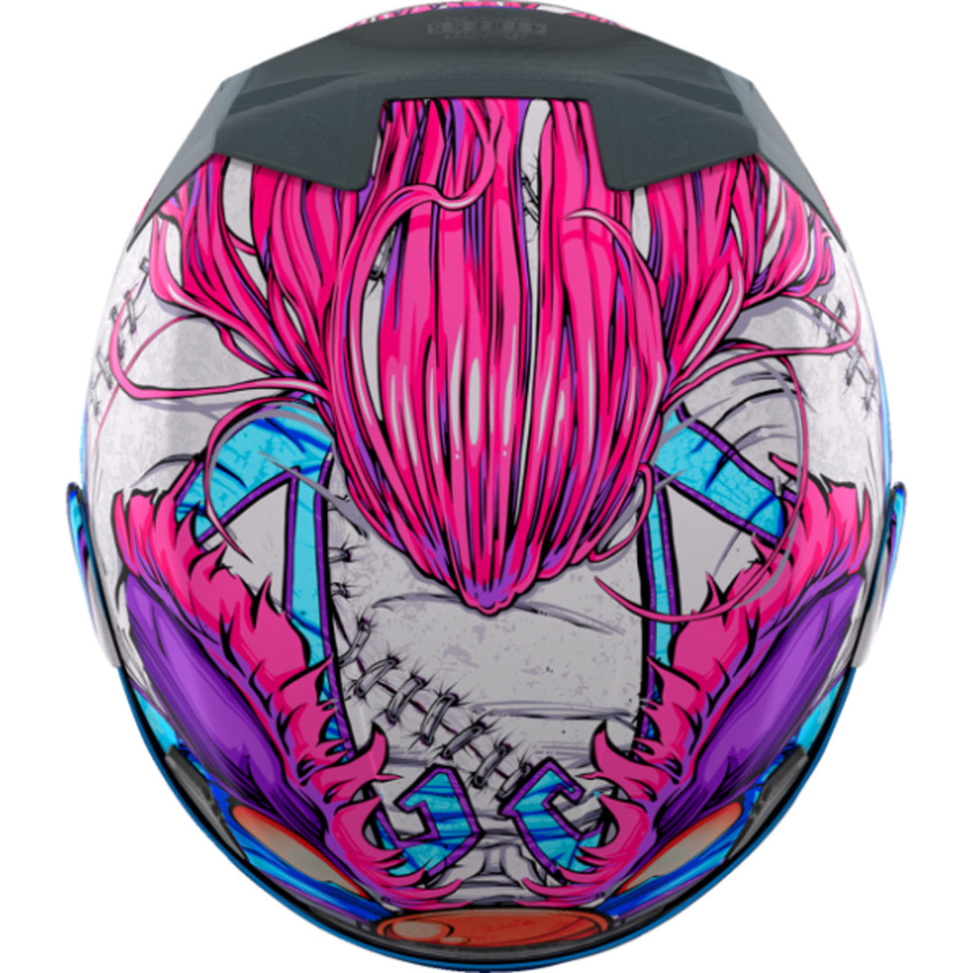 ICON Airframe Pro Krazy Klown 2 Helmet Pink - Top View
