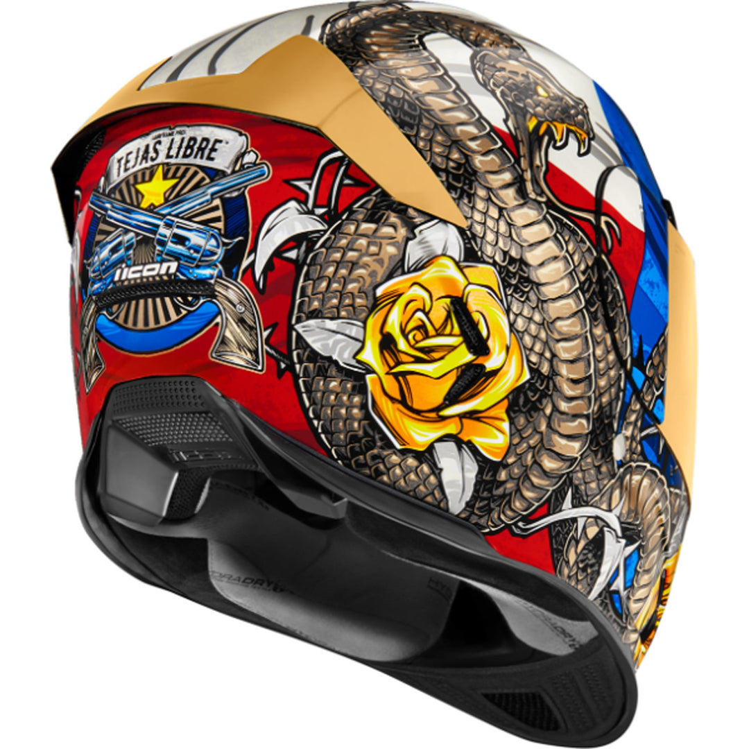 ICON Airframe Pro Tejas Libre Helmet Glory - Rear Right Side View
