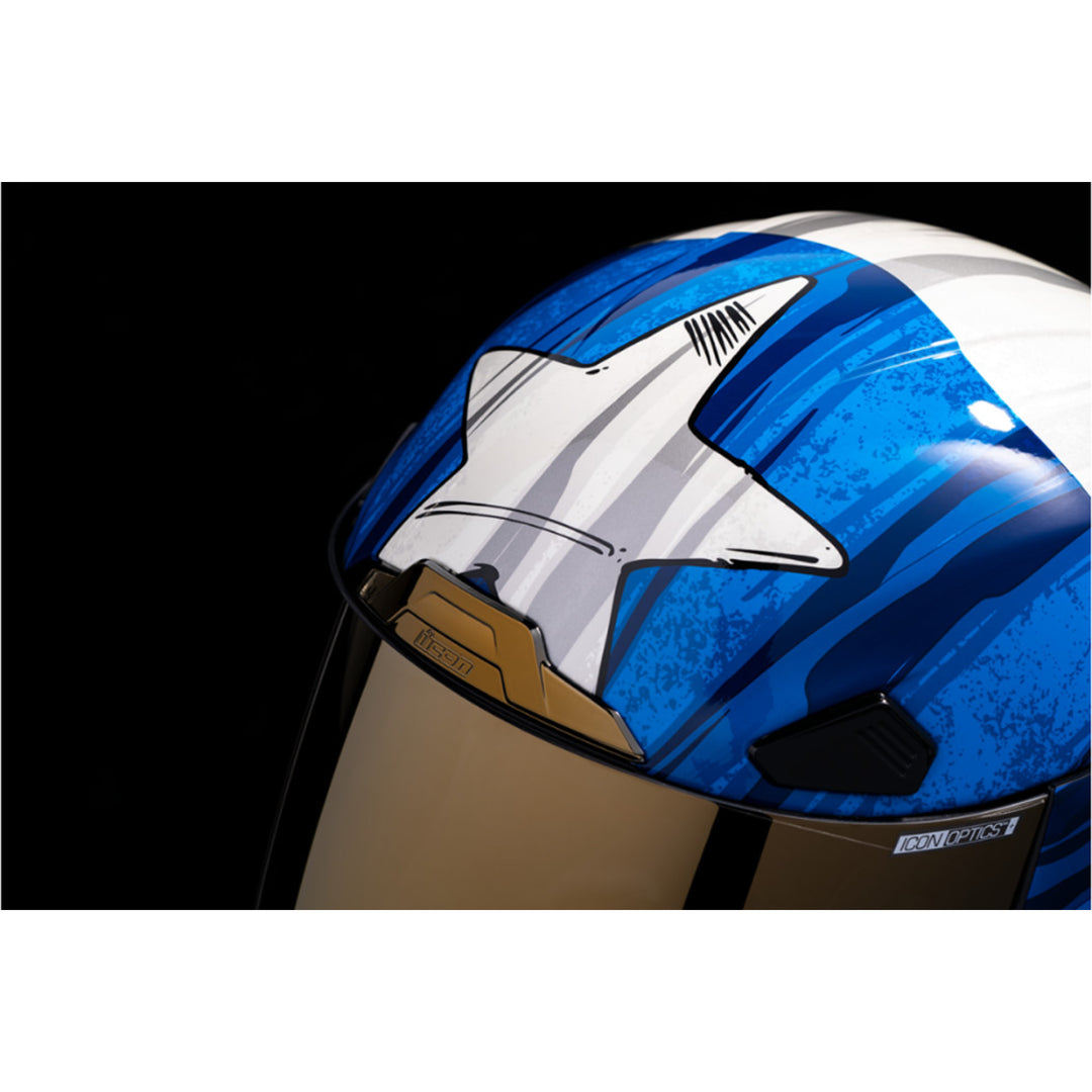 ICON Airframe Pro Tejas Libre Helmet Glory - Close-Up of Top Vents