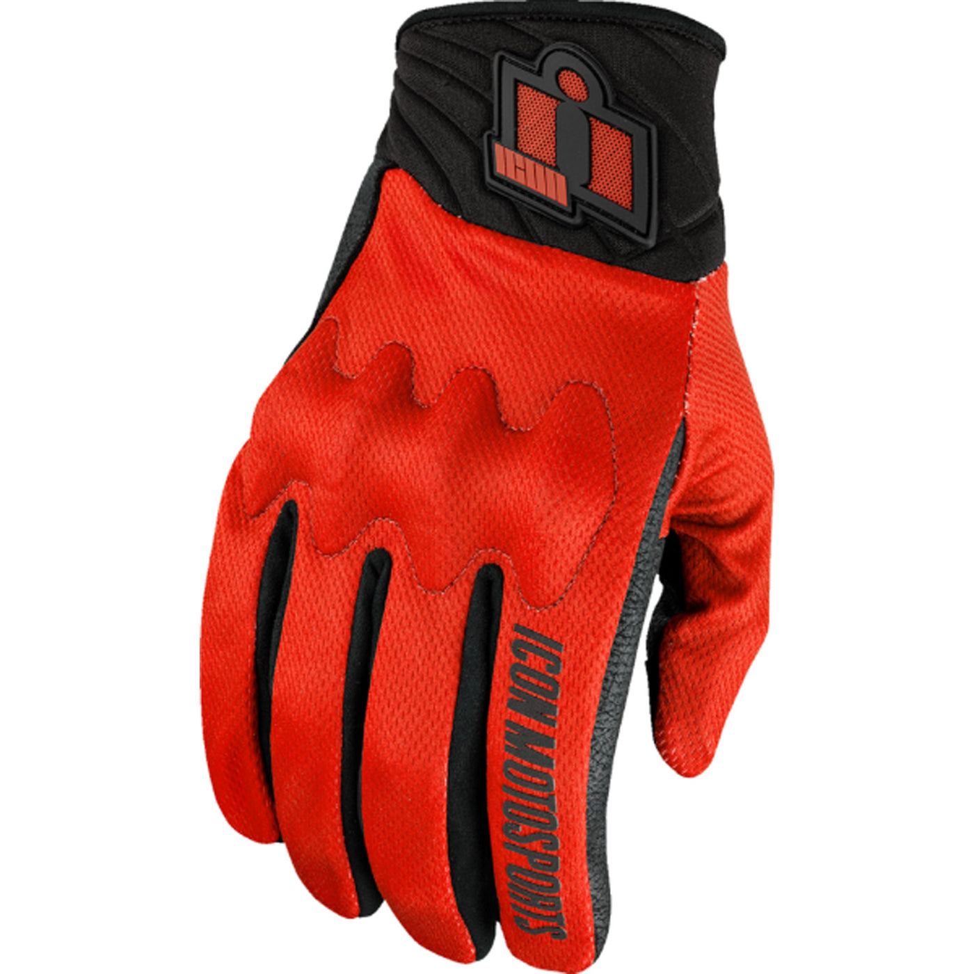 ICON Anthem3 Gloves Red - Back of Hand View