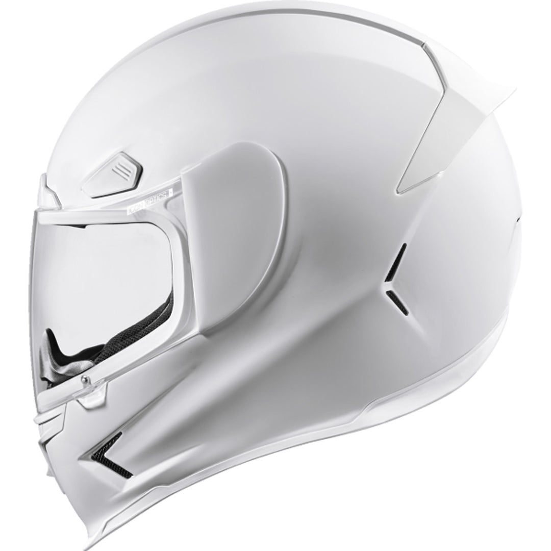 ICON Airframe Pro Solid Helmet Gloss White - Left Side View