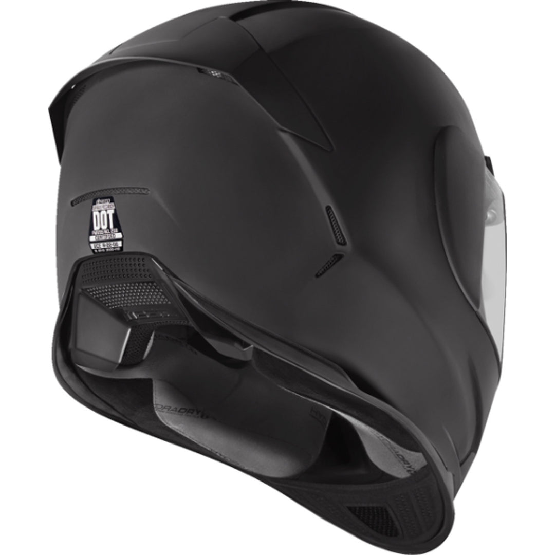 ICON Airframe Pro Solid Helmet Matte Black - Rear Right Side View