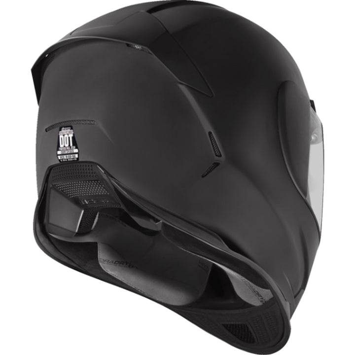 ICON Airframe Pro Solid Helmet Matte Black - Rear Right Side View