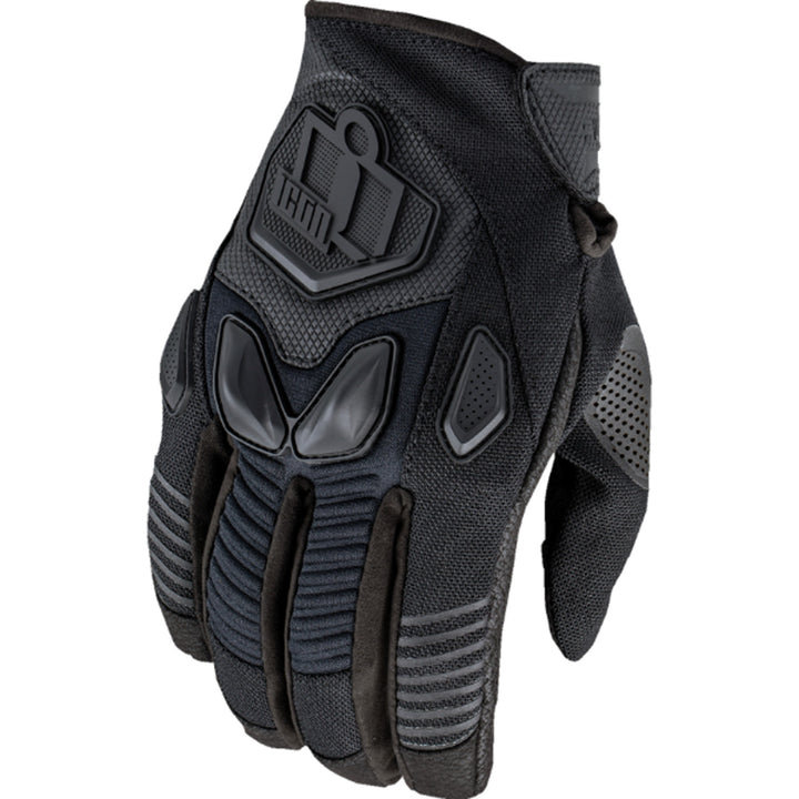 ICON Automag3 CE Gloves Black - Back of Hand View