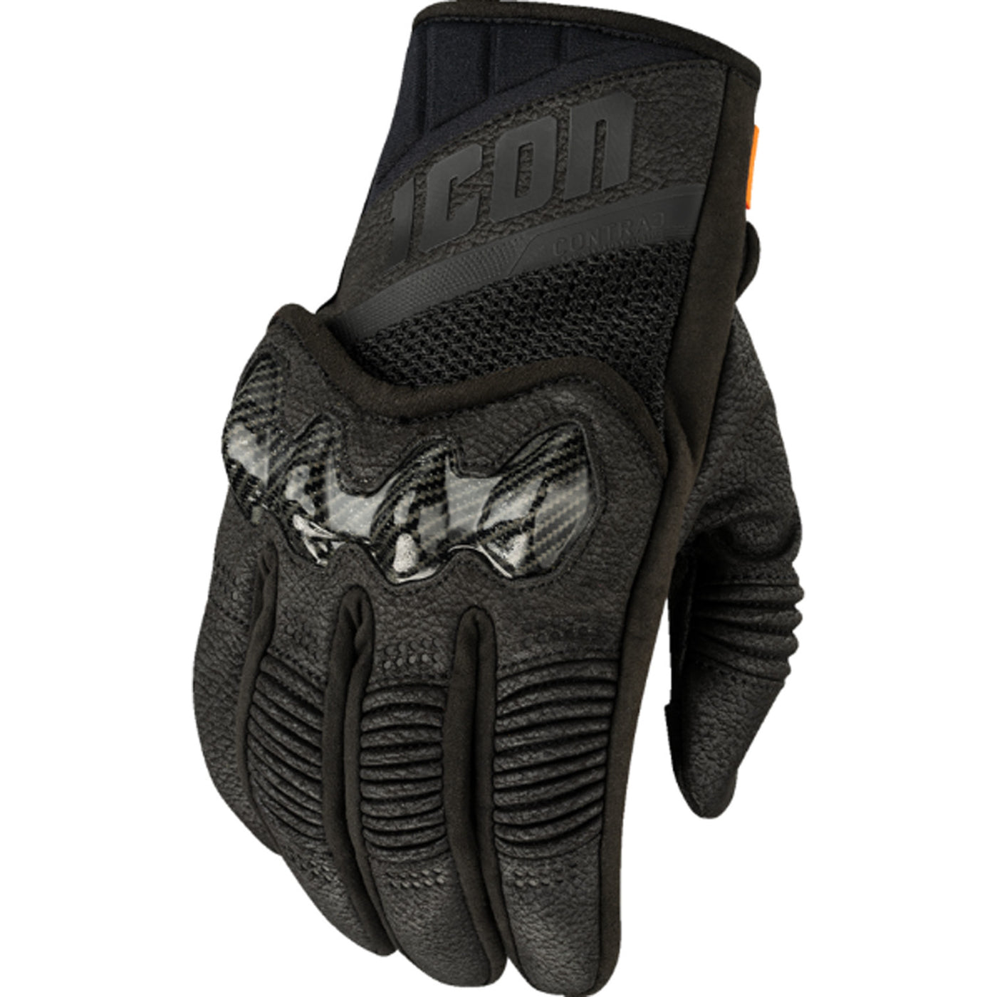 ICON Contra3 Gloves Black - Back of Hand View