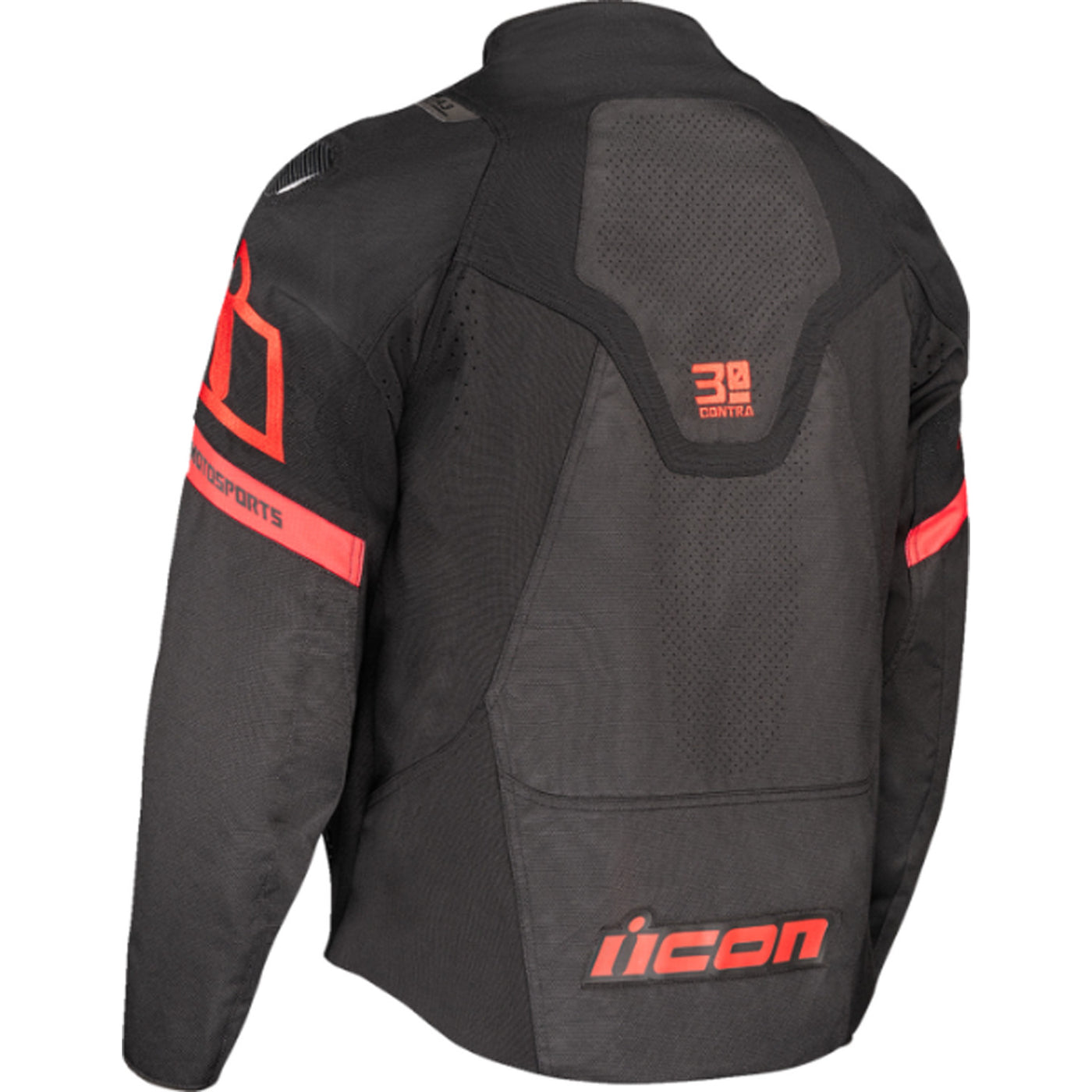 ICON Contra3 Hero Jacket Black - Rear View