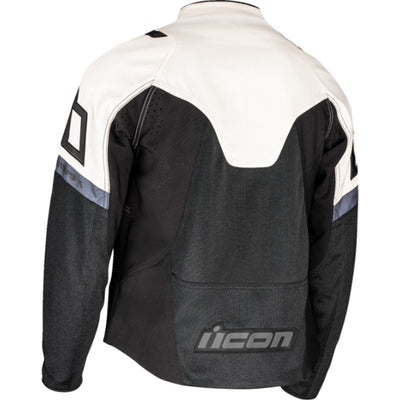 ICON Contra3 Jacket White/Black - Rear View