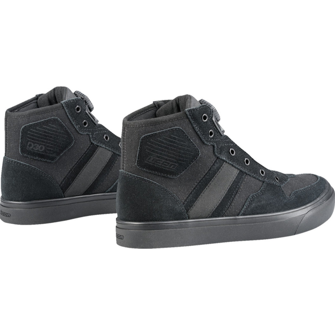 ICON Dog Days Boots Stealth - Rear Side View of Pair