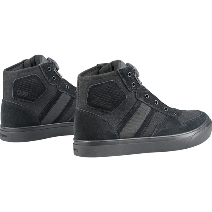 ICON Dog Days Boots Stealth - Rear Side View of Pair