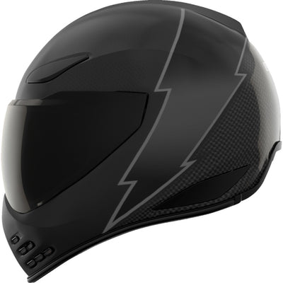 ICON Domain Slabtown Helmet Black - Left Side View