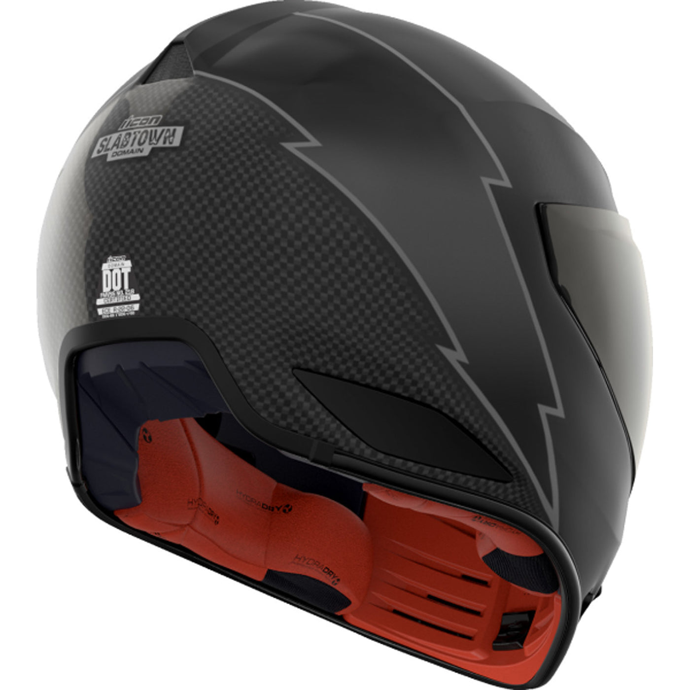 ICON Domain Slabtown Helmet Black - Rear Right Side View