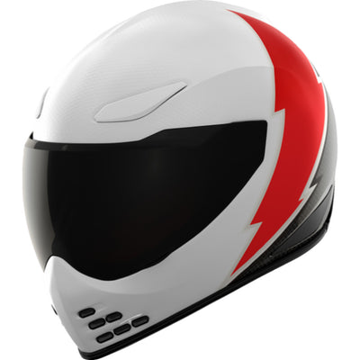 ICON Domain Slabtown Helmet White - Front Left Side View