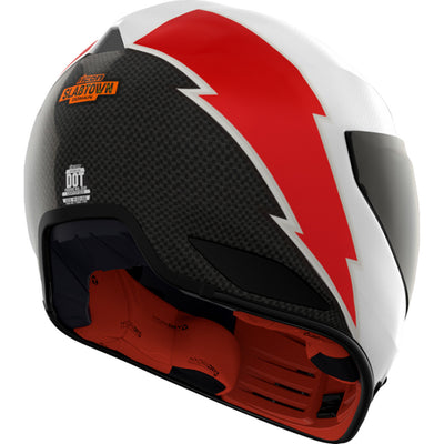 ICON Domain Slabtown Helmet White - Rear Right Side View