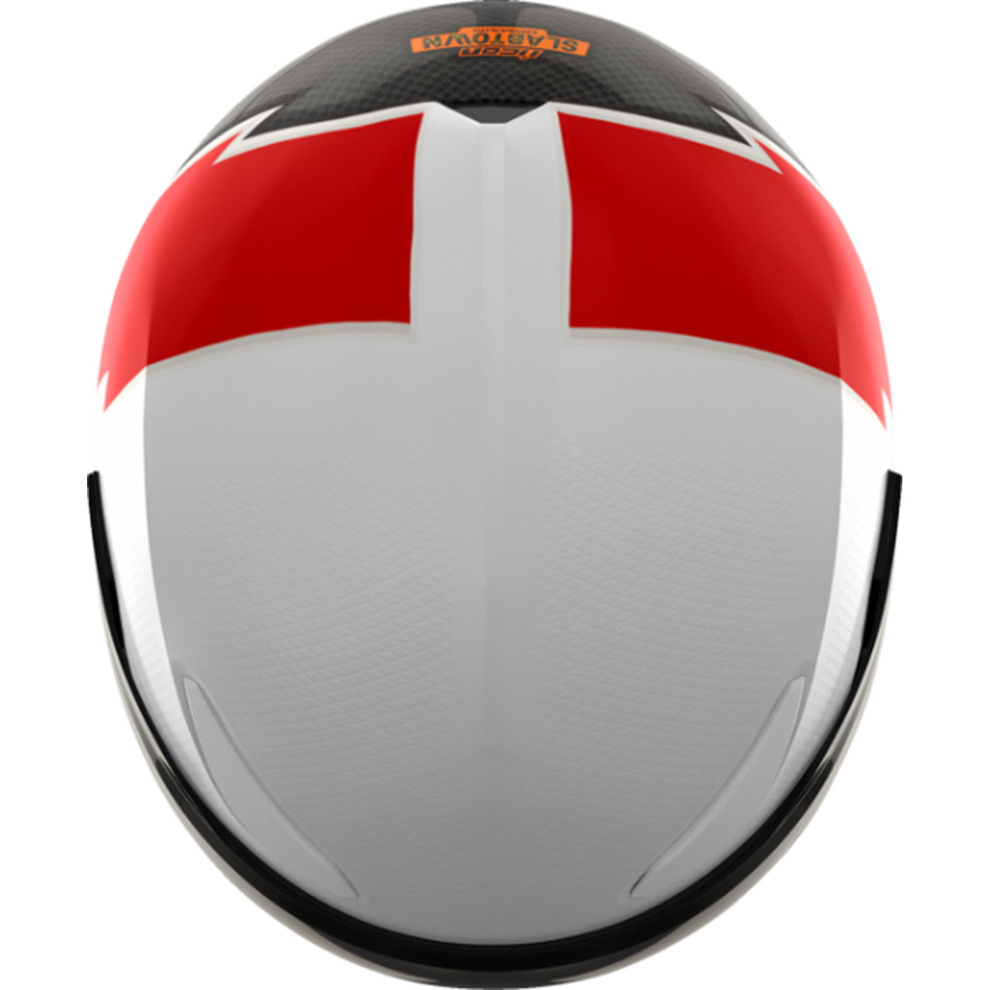 ICON Domain Slabtown Helmet White - Top Down View