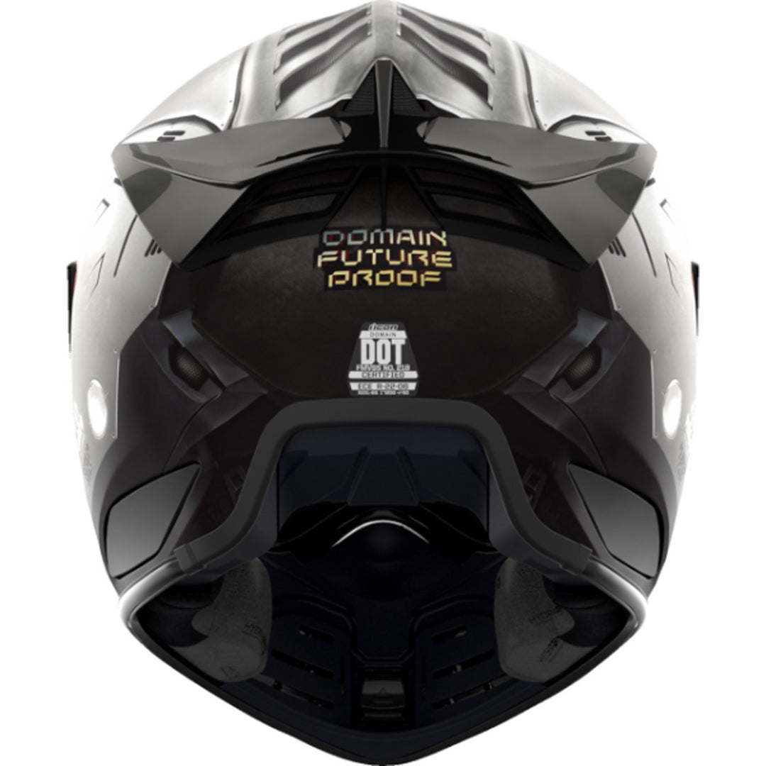 ICON Domain Future Proof Helmet Gray - Rear View