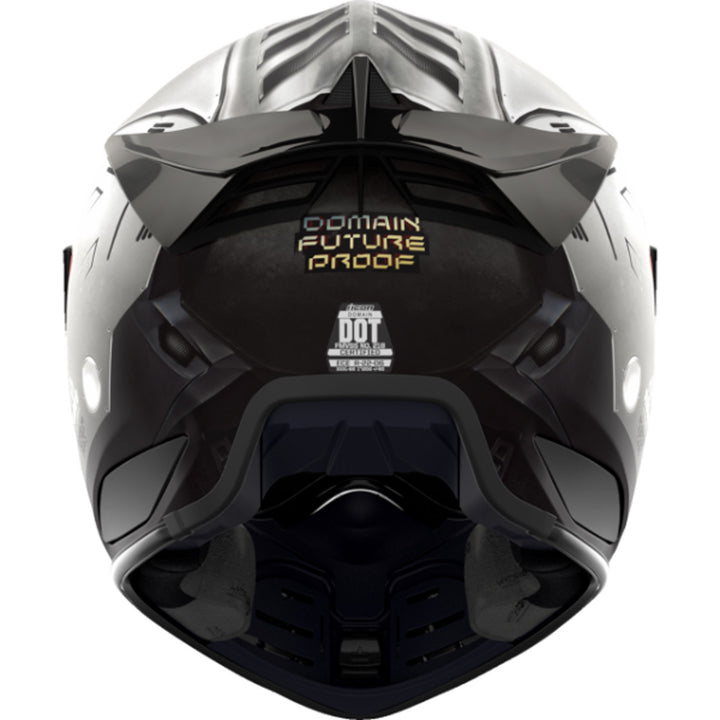 ICON Domain Future Proof Helmet Gray - Rear View