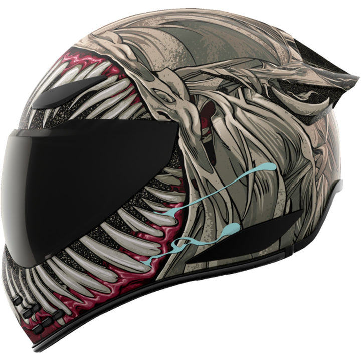 ICON Domain Grand Maw Helmet Gray - Left Side View