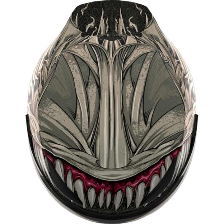 ICON Domain Grand Maw Helmet Gray - Top Down View