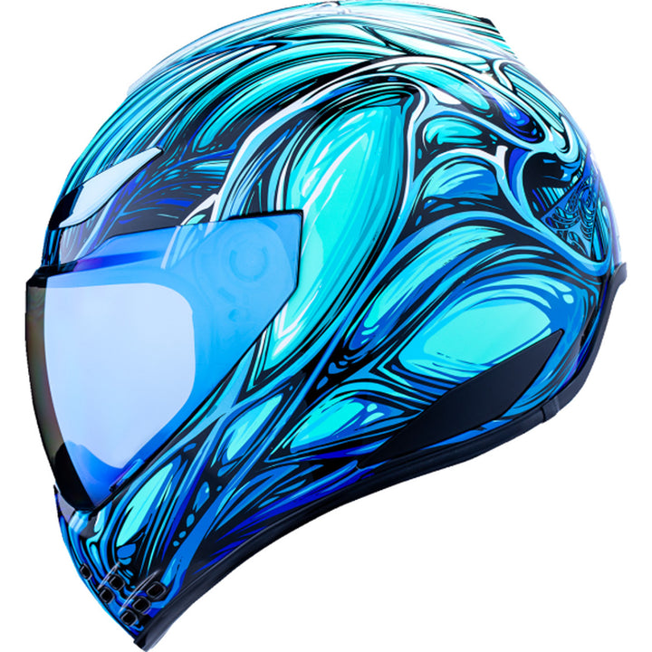 ICON Domain Nouveau Helmet Blue - Left Side View