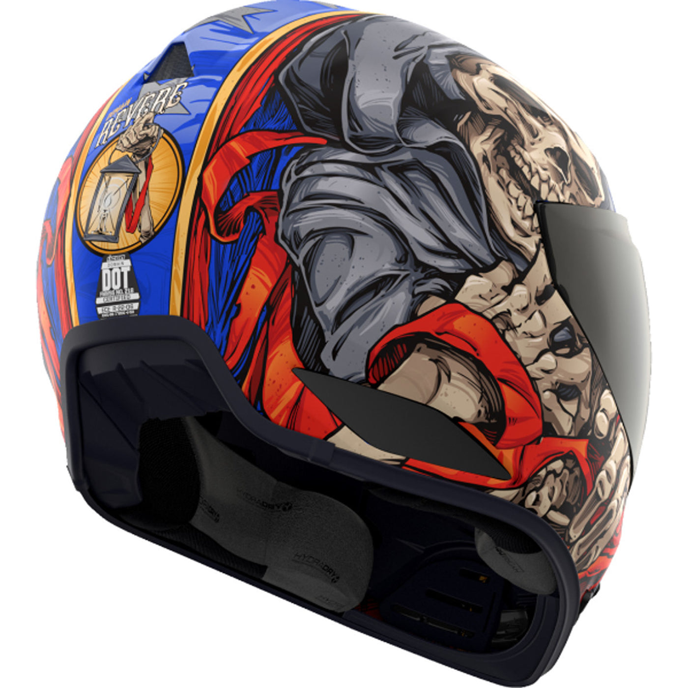 ICON Domain Revere Helmet Glory - Rear Right Side View