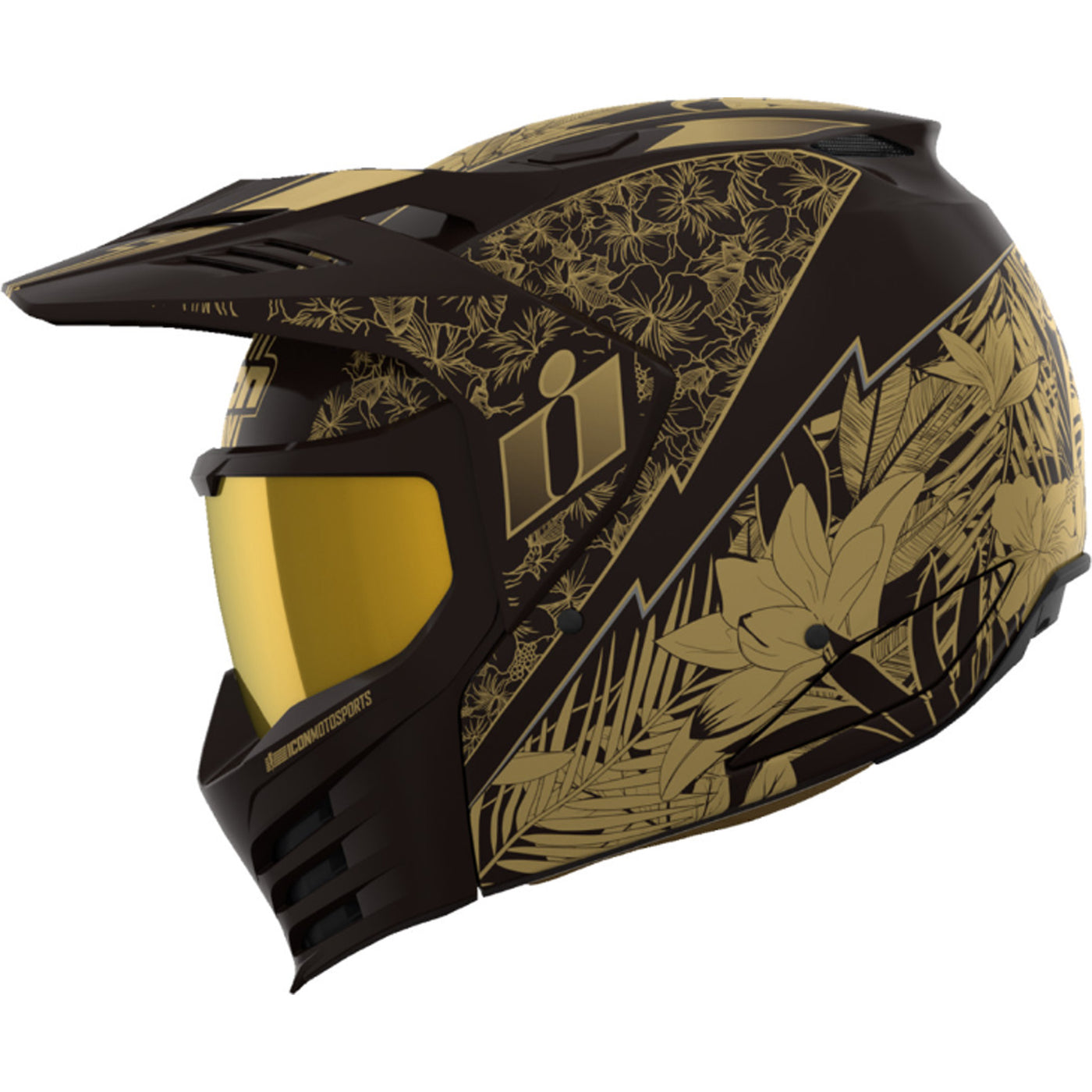 ICON Elsinore Kaonohi Helmet Black - Left Side View