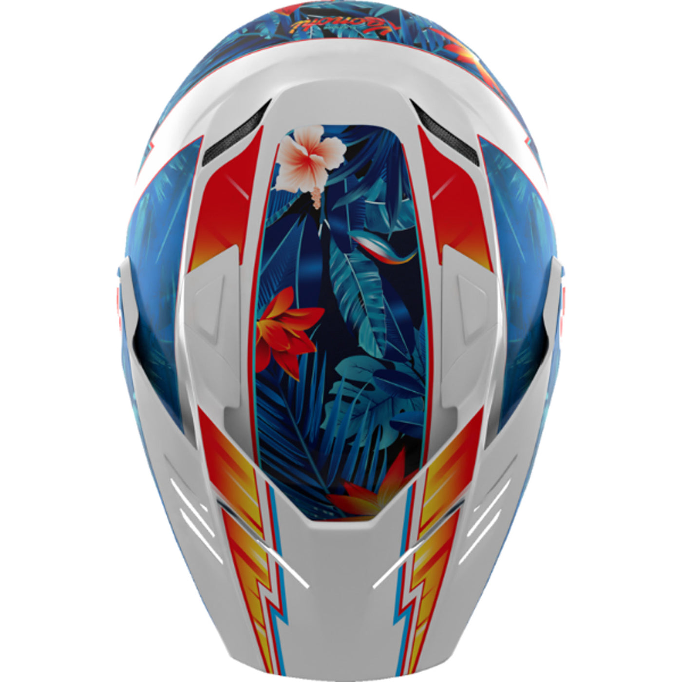 ICON Elsinore Kaonohi Helmet Blue - Top Down View