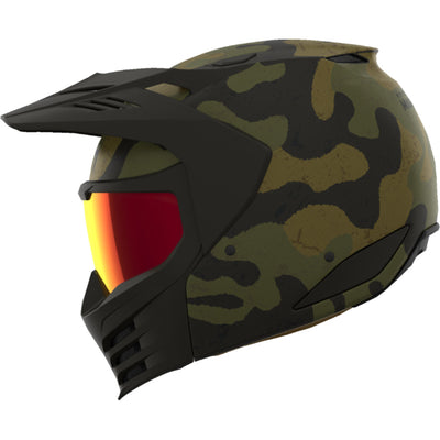 ICON Elsinore Magnacross Helmet Green - Left Side View