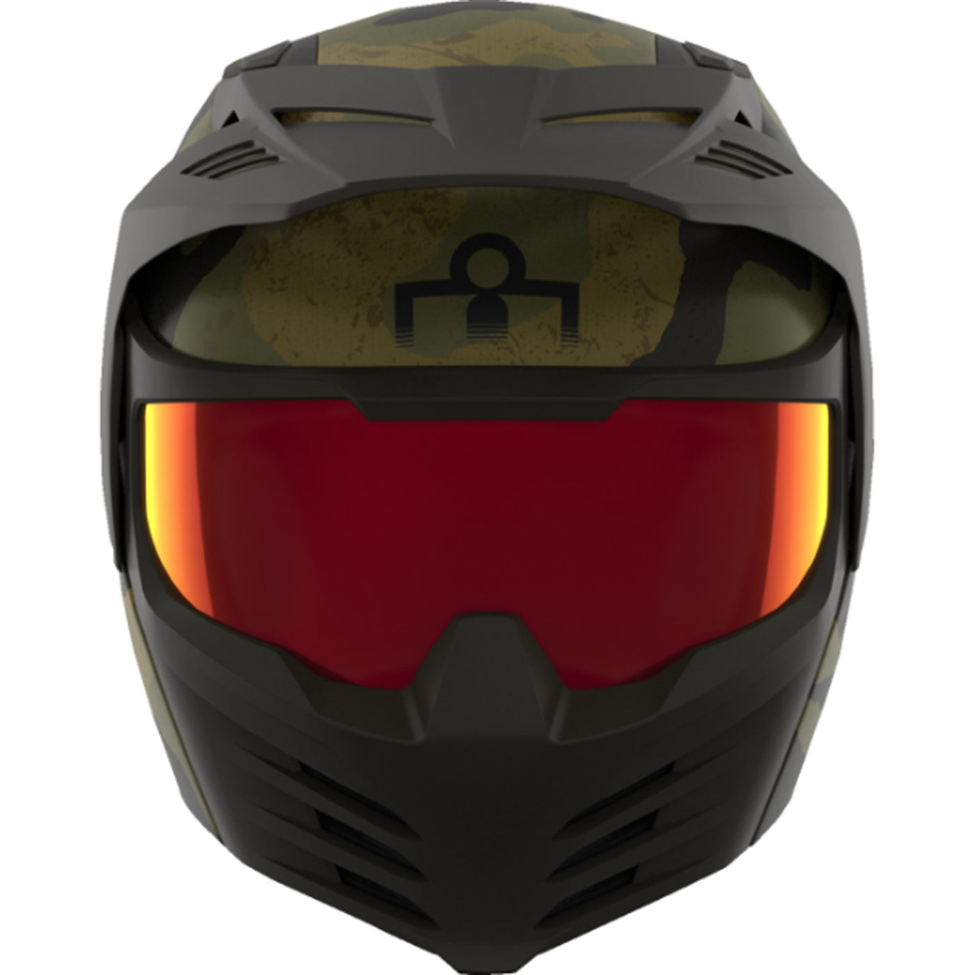 ICON Elsinore Magnacross Helmet Green - Front View