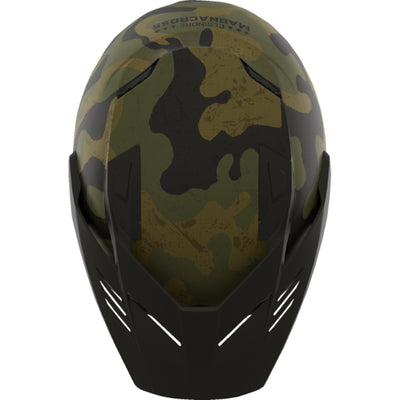 ICON Elsinore Magnacross Helmet Green - Top Down View