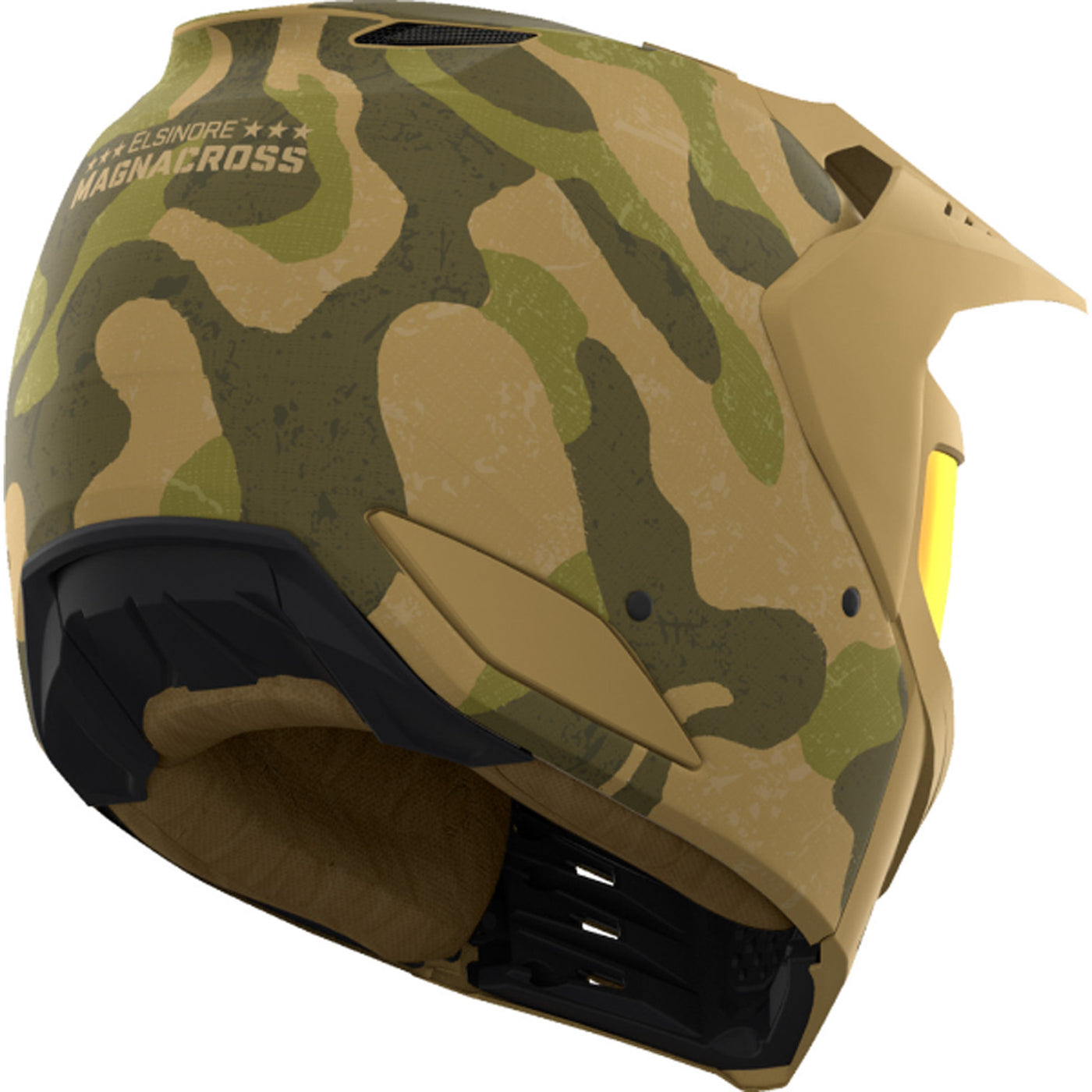 ICON Elsinore Magnacross Helmet Tan - Rear Right Side View