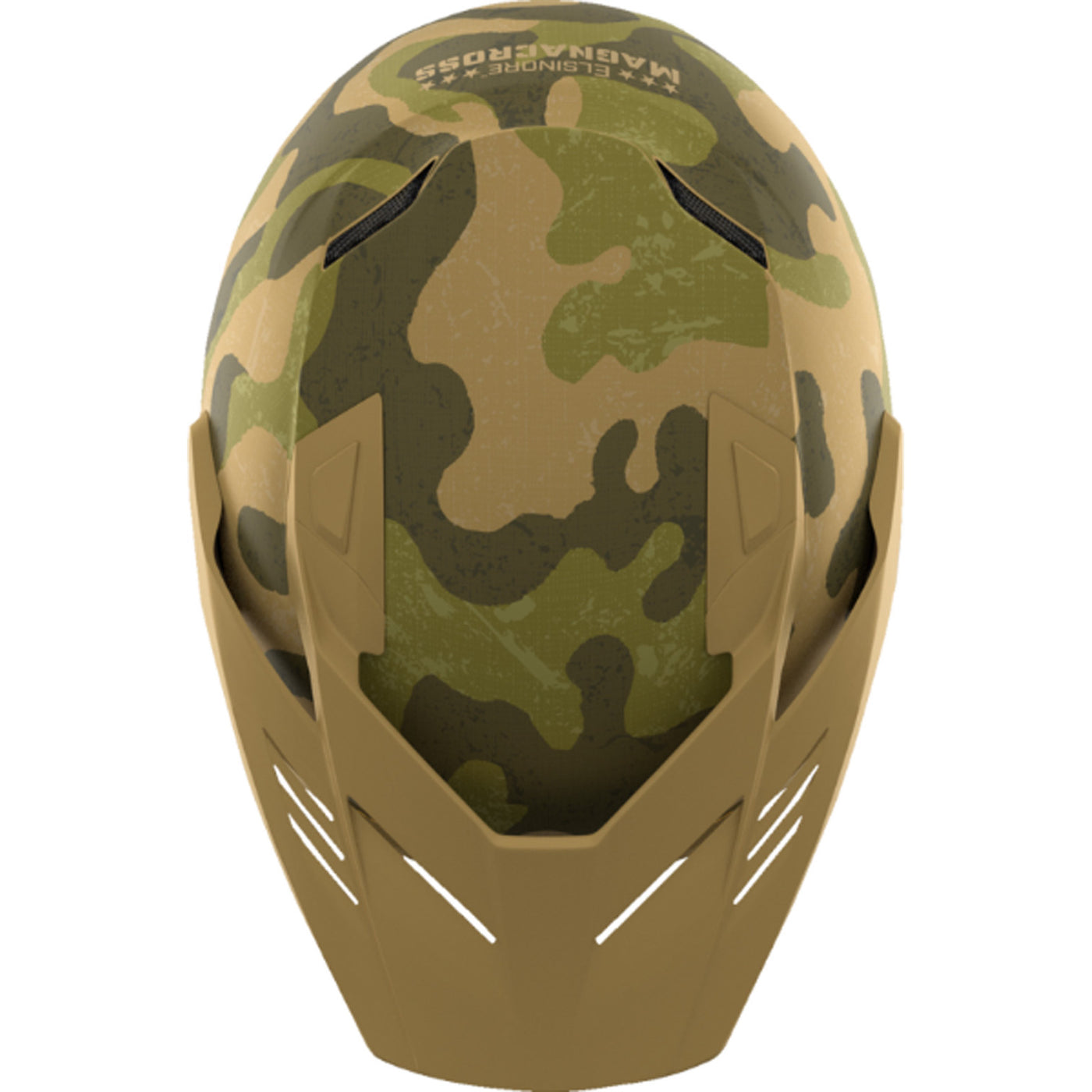 ICON Elsinore Magnacross Helmet Tan - Top Down View