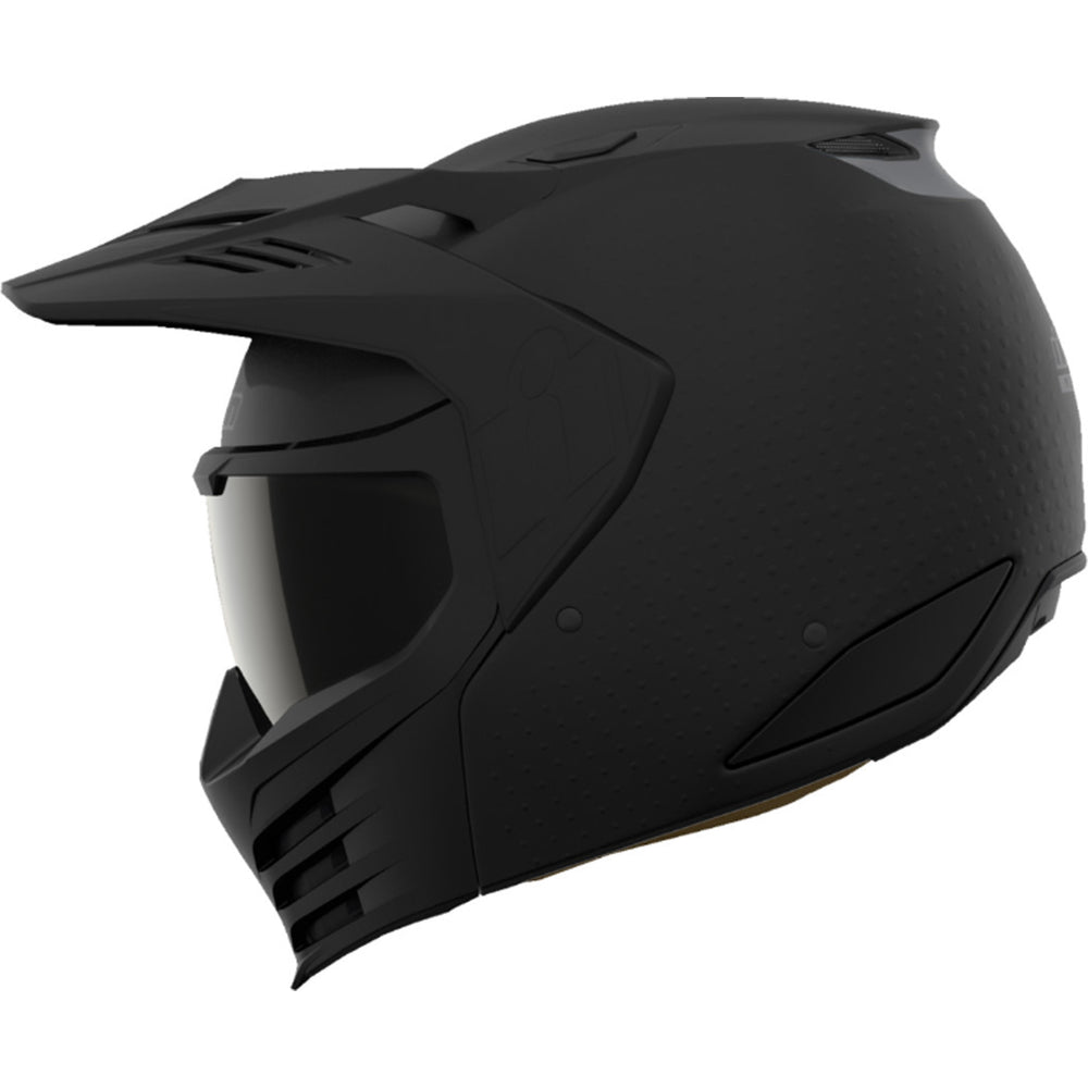ICON Elsinore Monotype Helmet Black - Left Side View