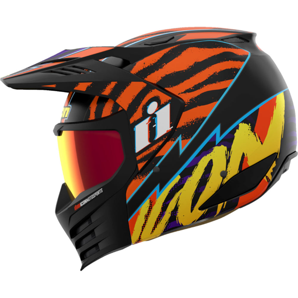 ICON Elsinore Rad Dawn Helmet Orange - Left Side View