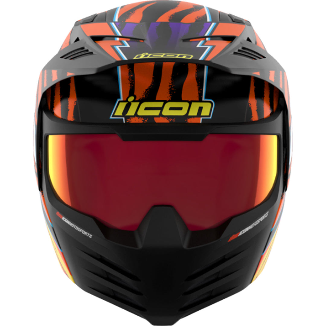 ICON Elsinore Rad Dawn Helmet Orange - Front View