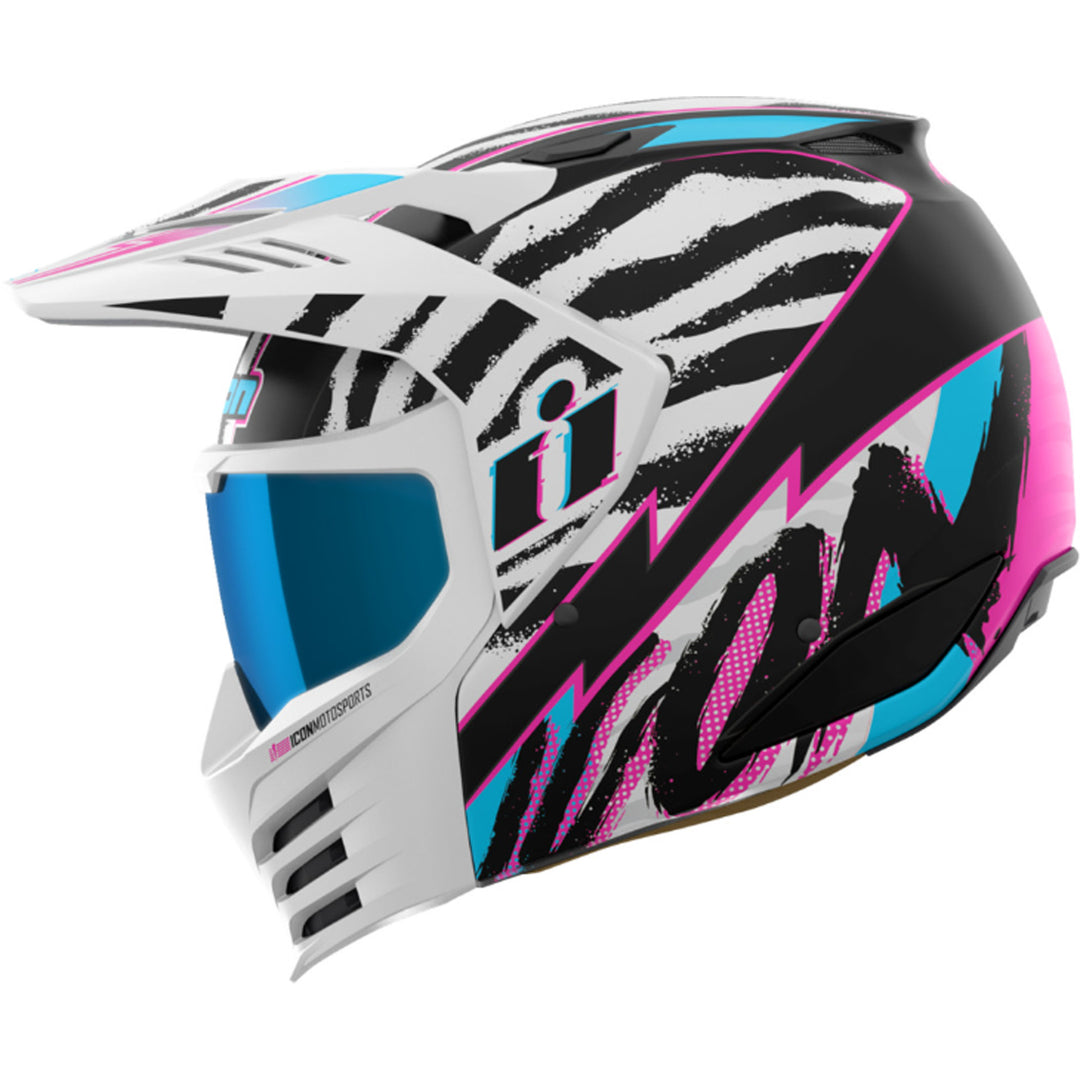 ICON Elsinore Rad Dawn Helmet White - Left Side View