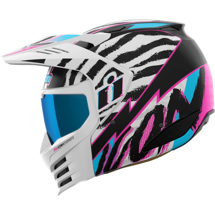 ICON Elsinore Rad Dawn Helmet White - Left Side View