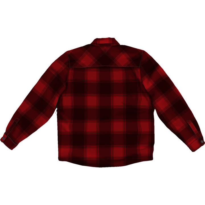 ICON Fallblock CX Flannel Jacket Red - Rear View