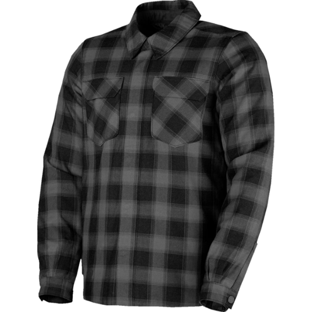 ICON Fallblock Flannel Jacket Black - Front View