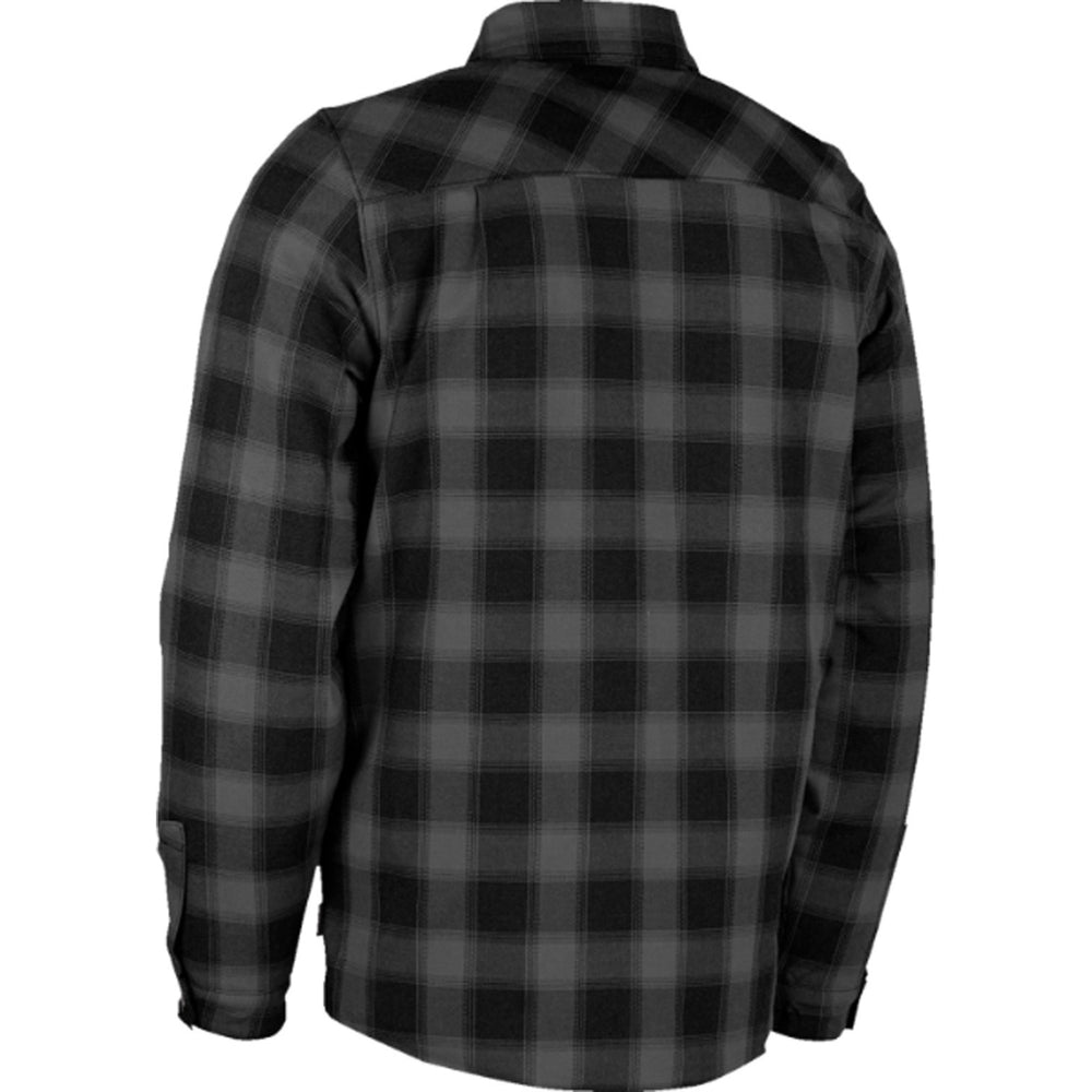 ICON Fallblock Flannel Jacket Black - Rear View