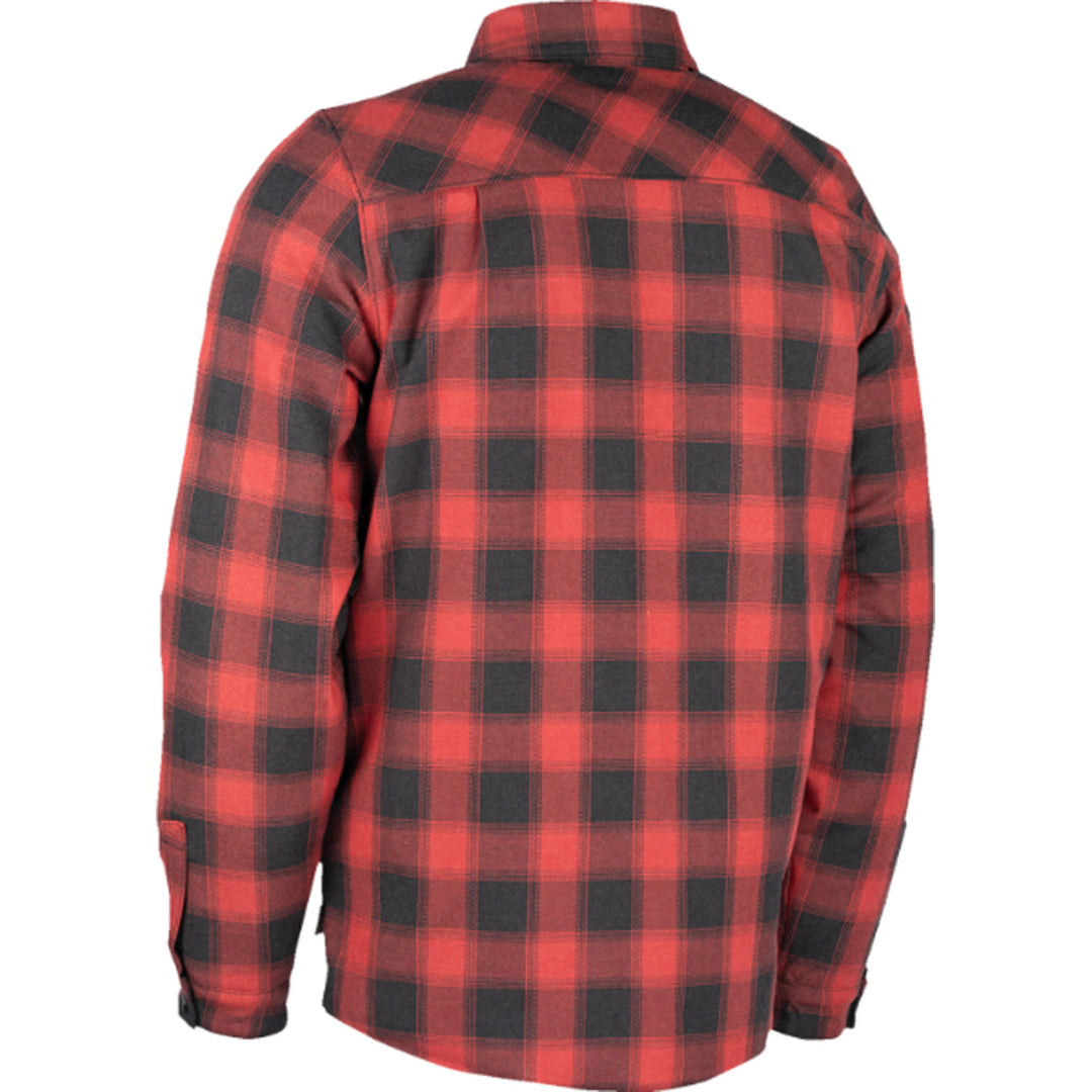 ICON Fallblock Flannel Jacket Red - Rear View