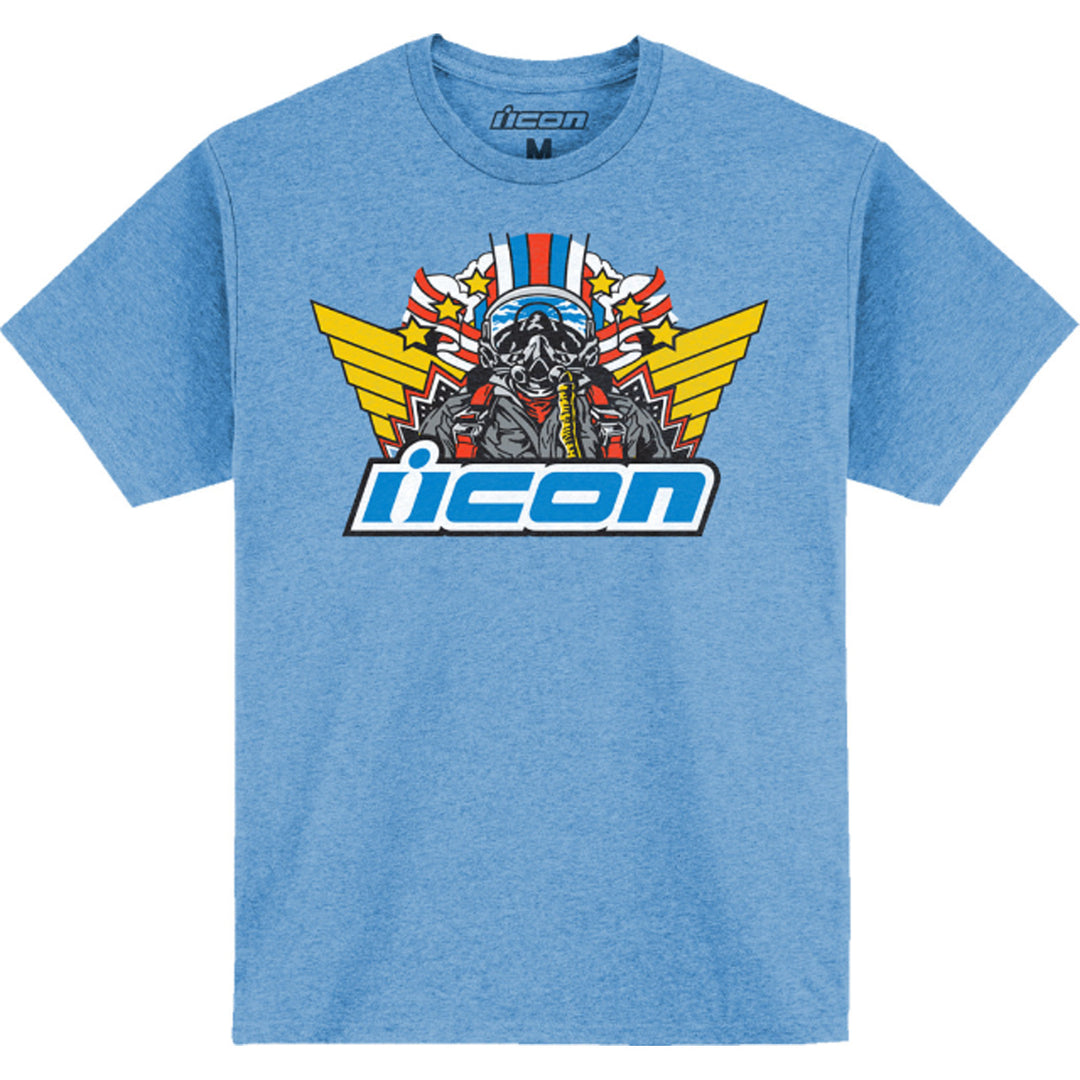 ICON Flyboy Tee Blue - Front View