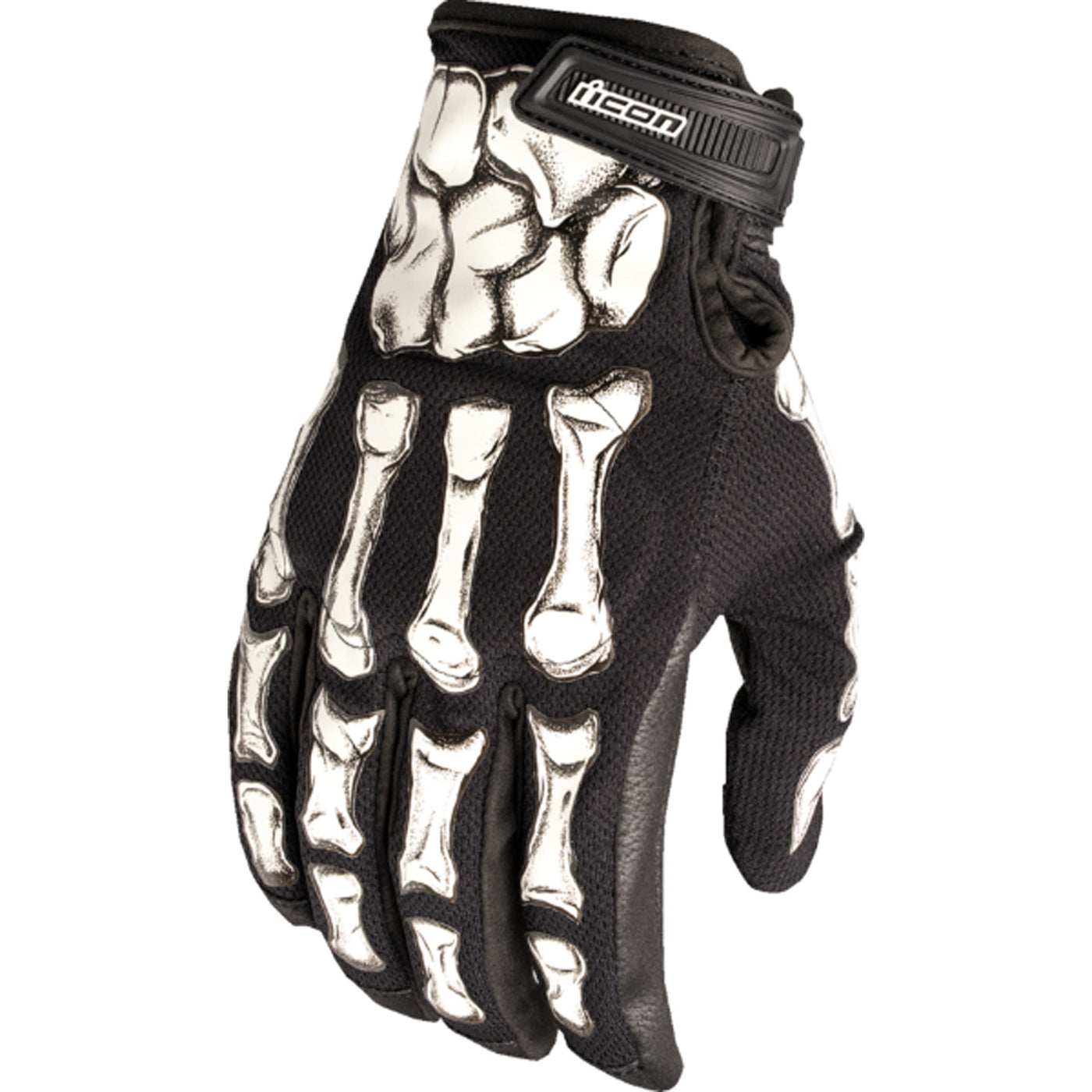 ICON Hooligan Crestfallen Gloves Black - Back of Hand View