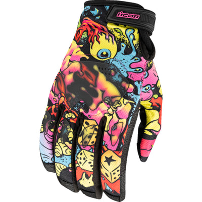 ICON Hooligan Scatterbrain Gloves - Back of Hand View