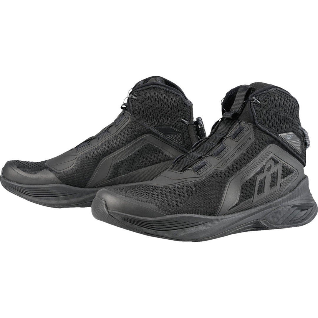 ICON Hooligan AF Boots Black - Front Side View of Pair