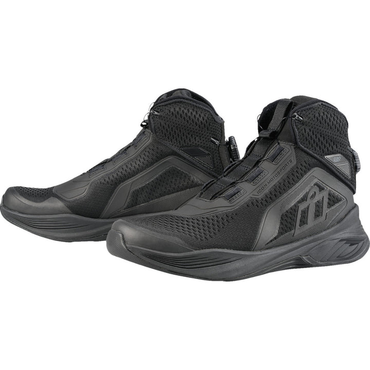 ICON Hooligan AF Boots Black - Front Side View of Pair