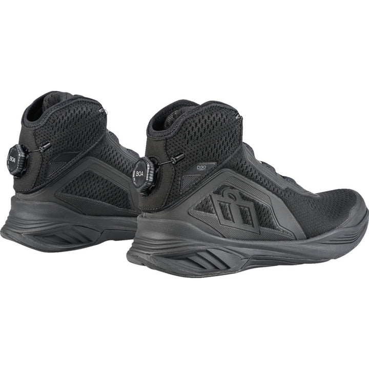 ICON Hooligan AF Boots Black - Rear Side View of Pair