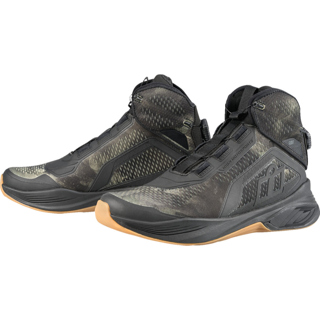 ICON Hooligan AF Boots Gray Camo - Front Side View of Pair