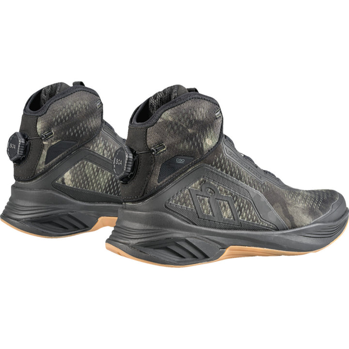 ICON Hooligan AF Boots Gray Camo - Rear Side View of Pair