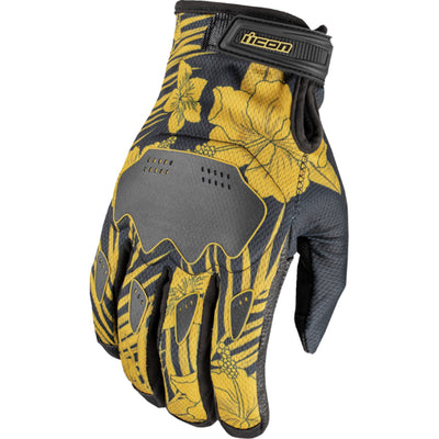 ICON Hooligan Kaonohi Gloves Black - Back of Hand View