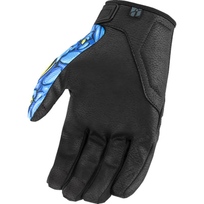 ICON Hooligan Kryola Kreep Gloves Blue - Palm View